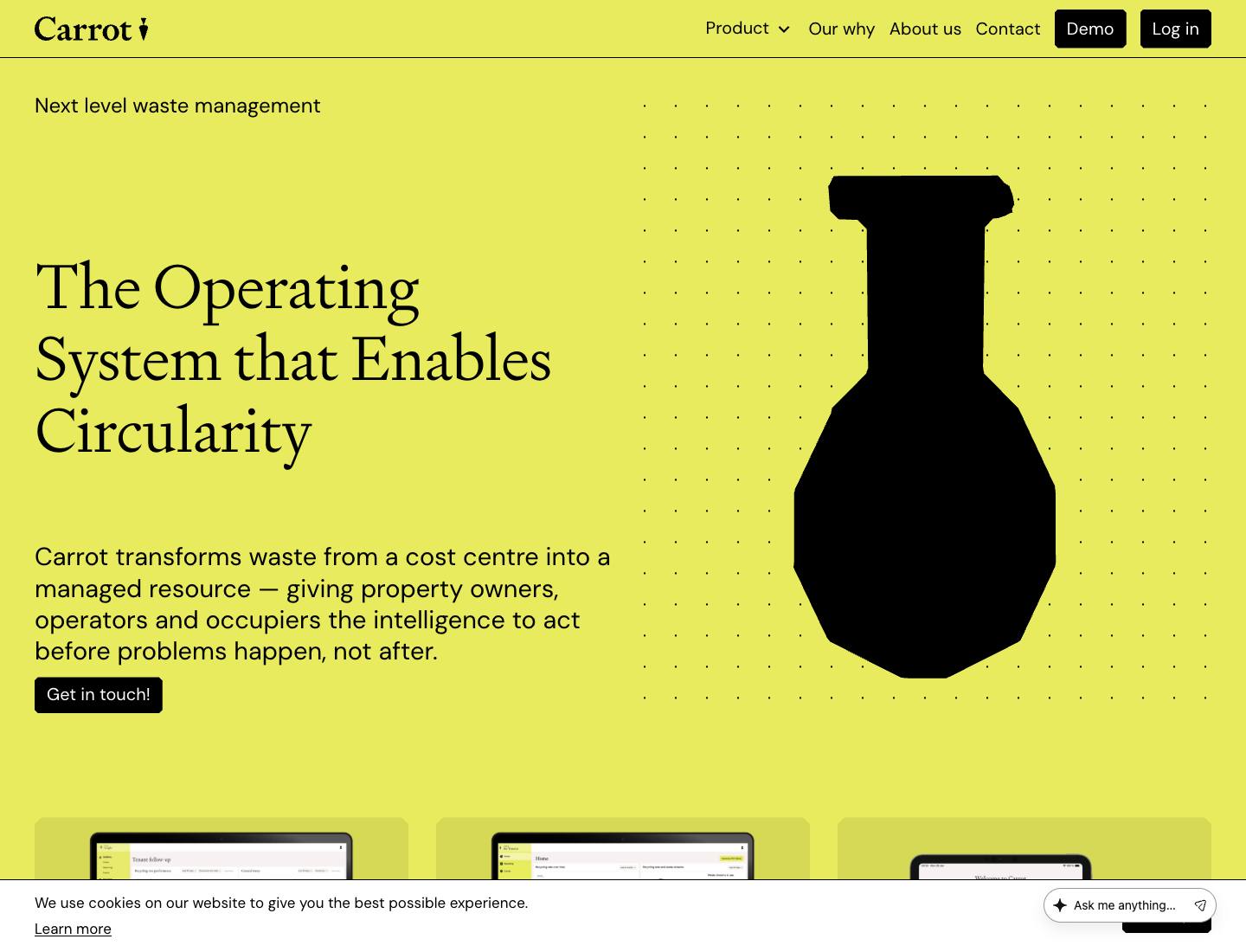 Carrot homepage viewport
